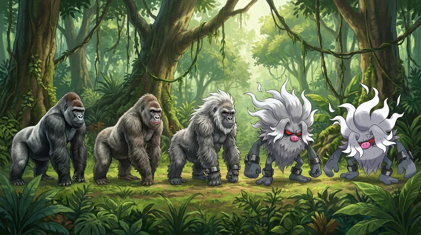 A western gorilla turning into Annihilape