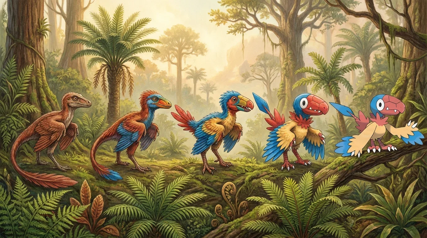 A young archaeopteryx turning into Archen