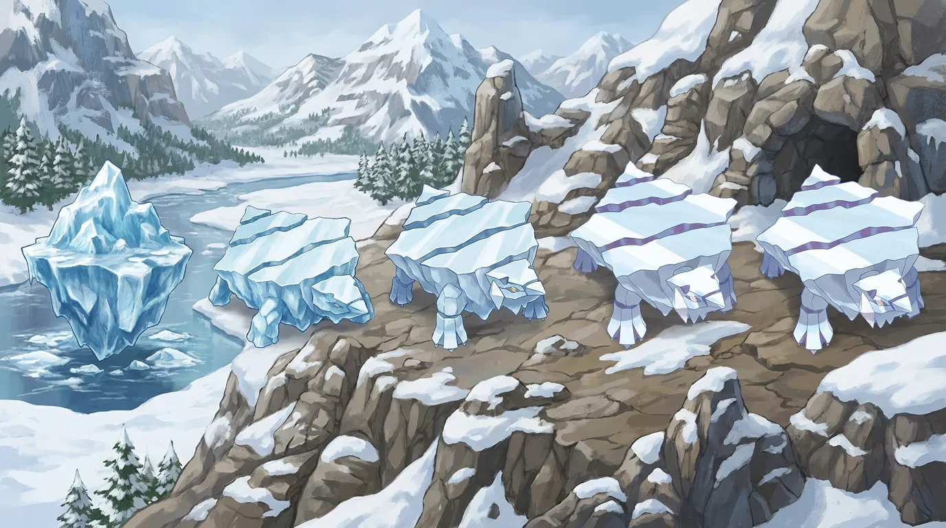 A floating iceberg turning into Avalugg