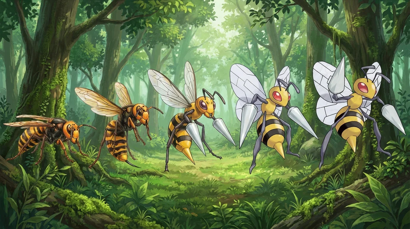 A japanese hornet turning into Beedrill
