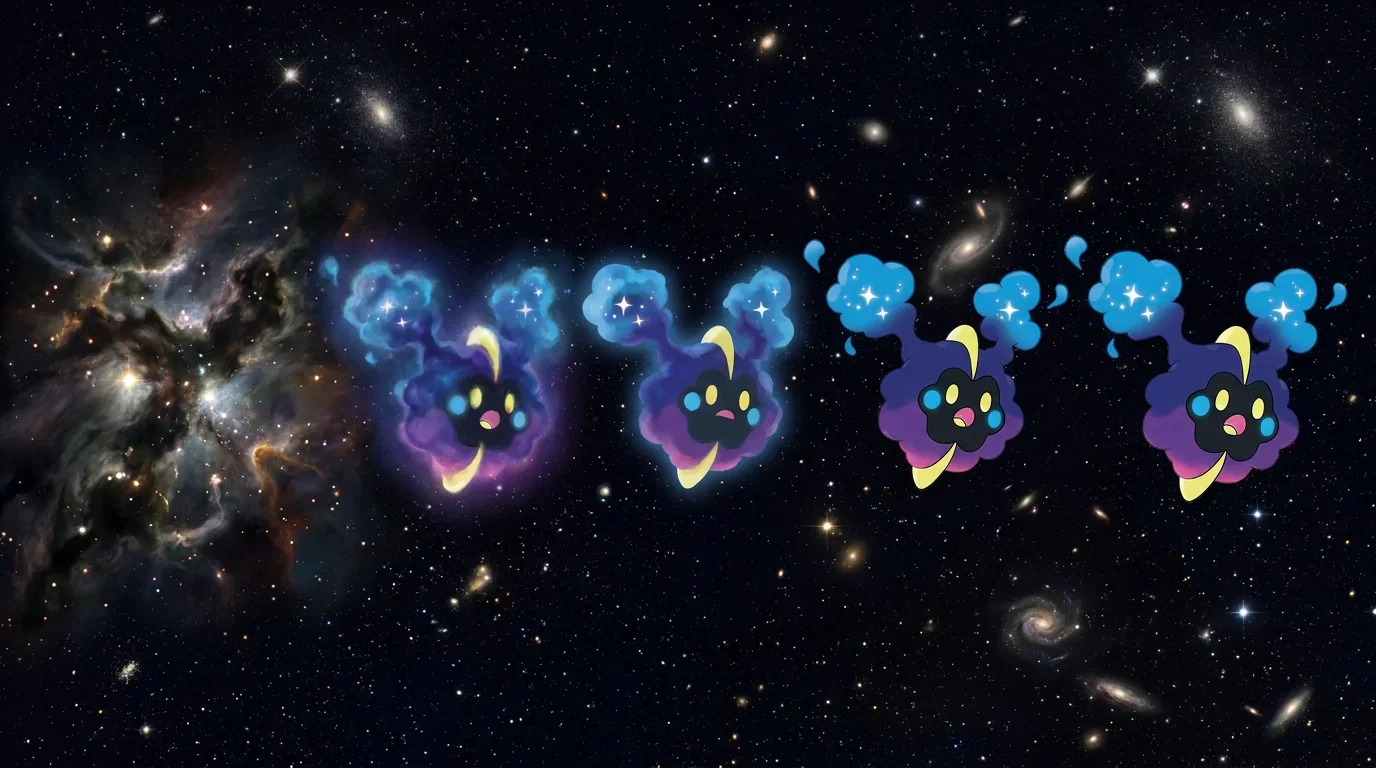 A molecular cloud nebula turning into Cosmog