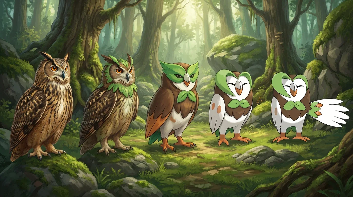 A eurasian eagle owl turning into Dartrix