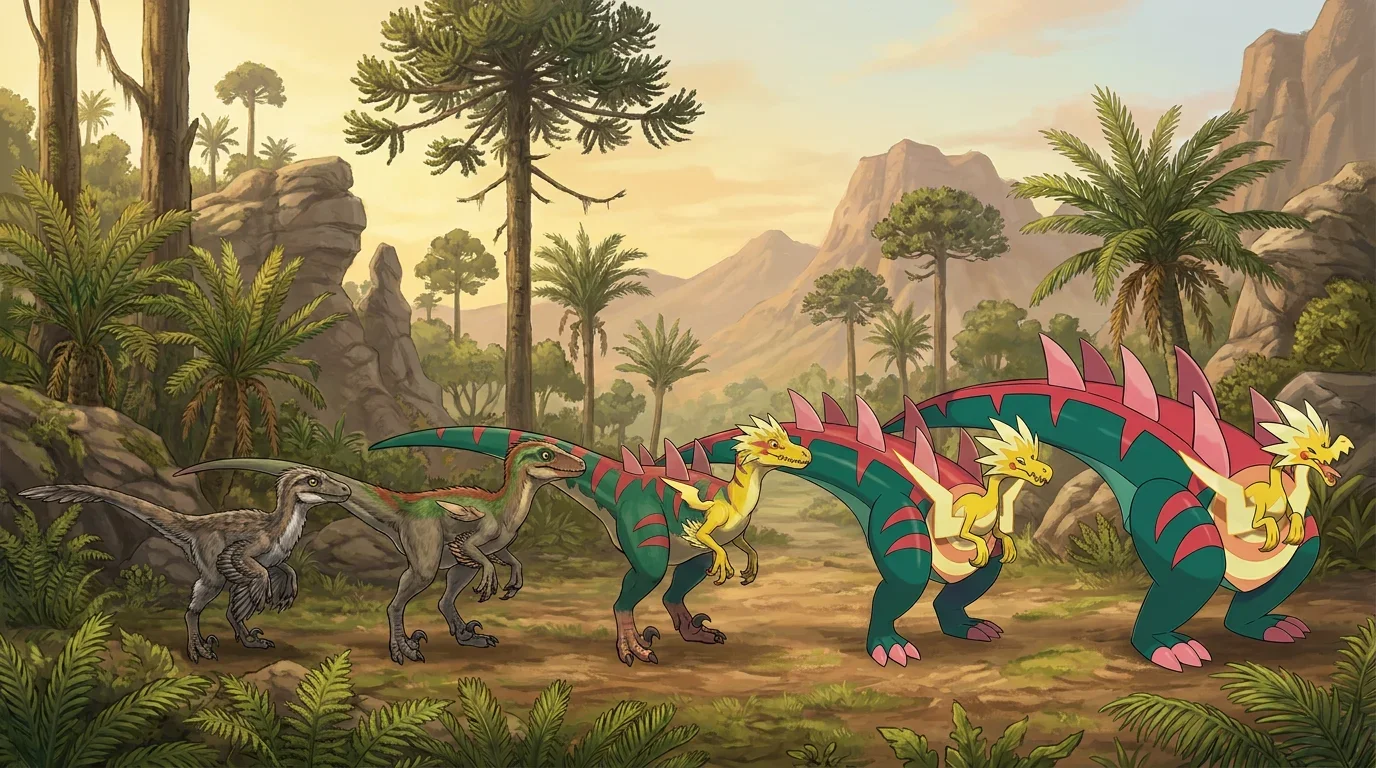 A young velociraptor turning into Dracozolt