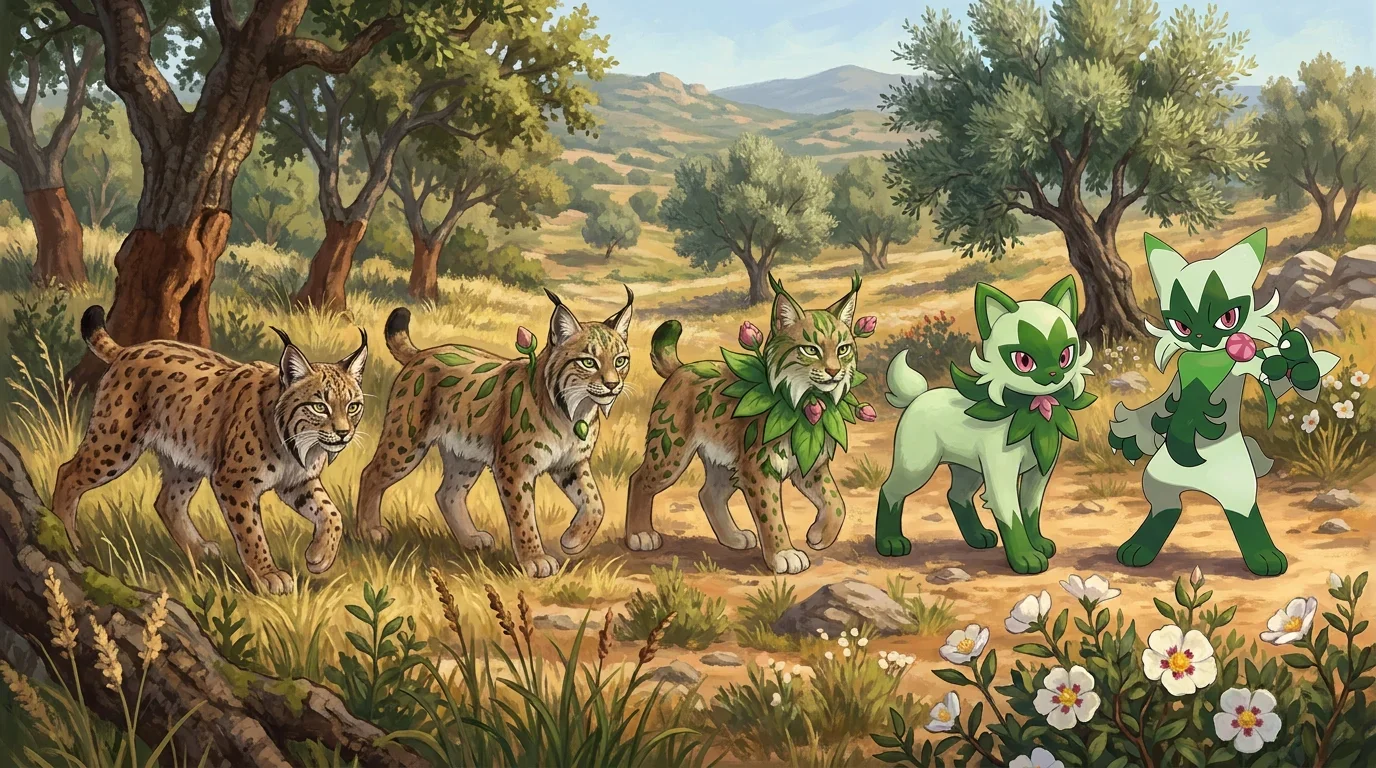 A iberian lynx turning into Floragato