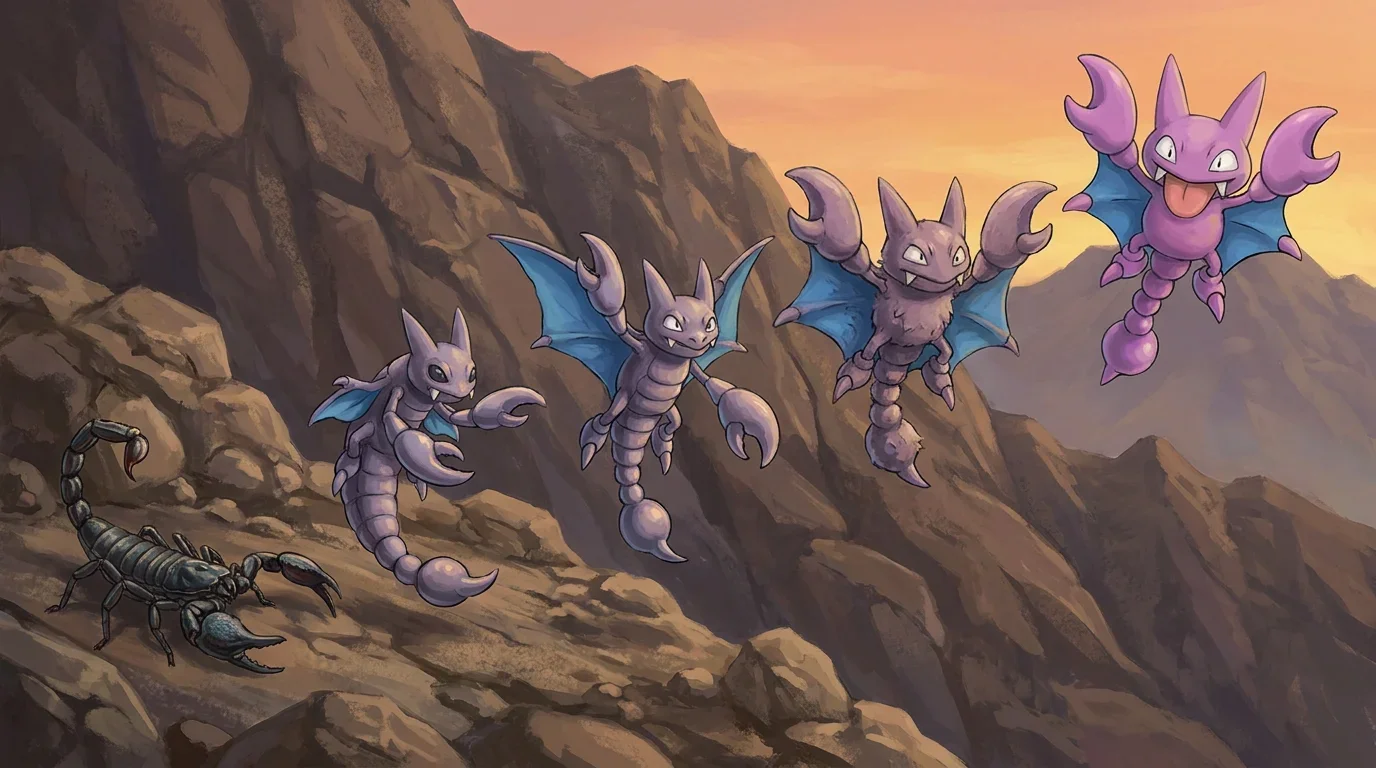 A young emperor scorpion turning into Gligar