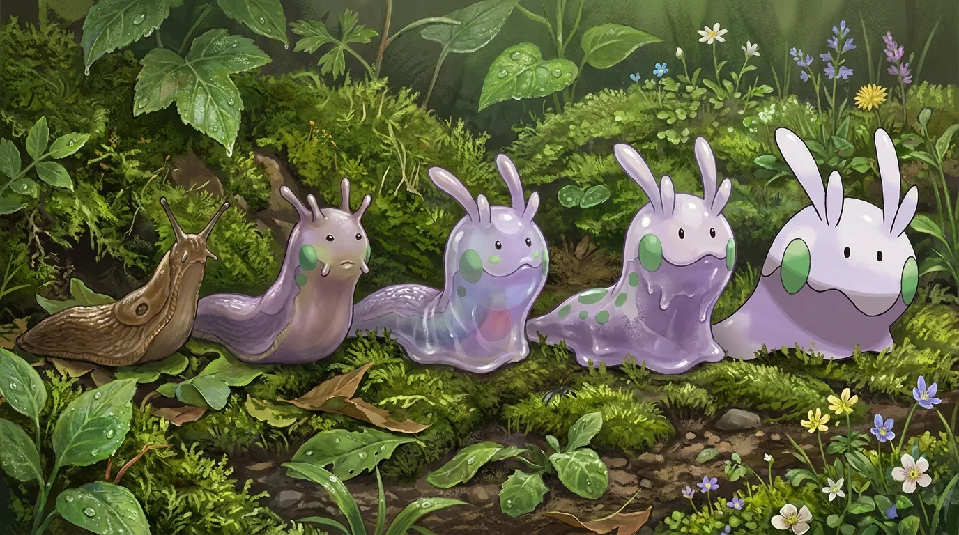 A garden slug turning into Goomy