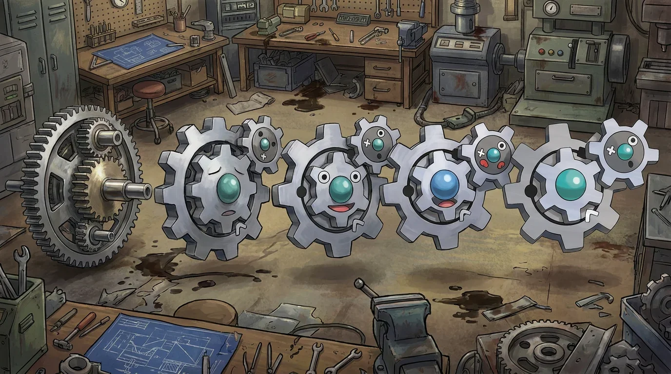 A steel sun and planet gears turning into Klang