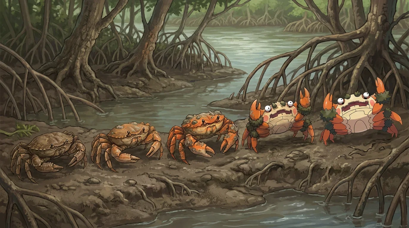 A mud crab turning into Klawf