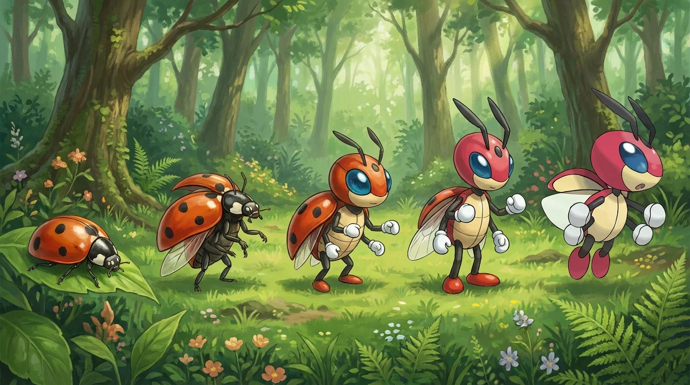 A asian ladybird turning into Ledian