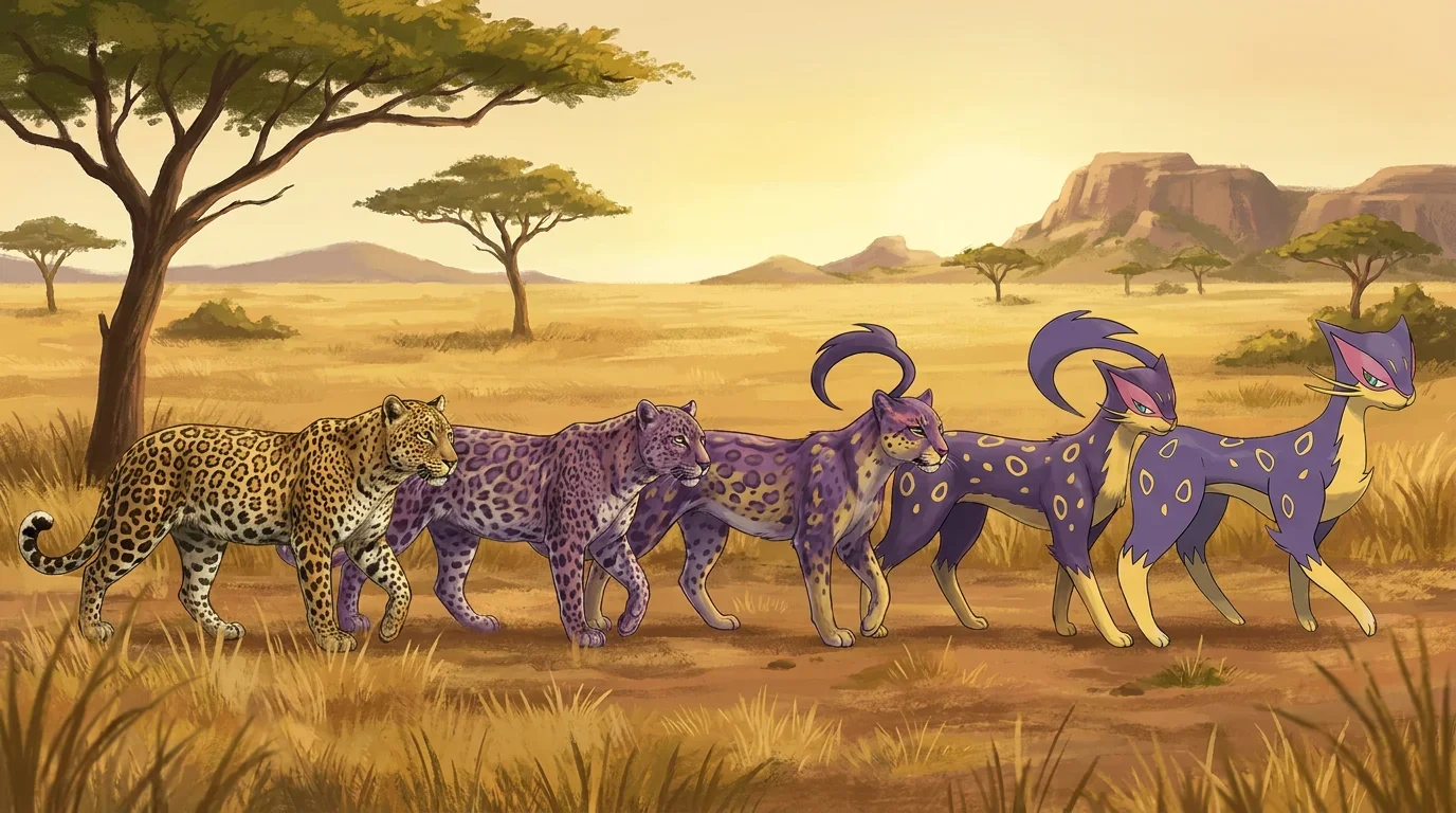 A african leopard turning into Liepard
