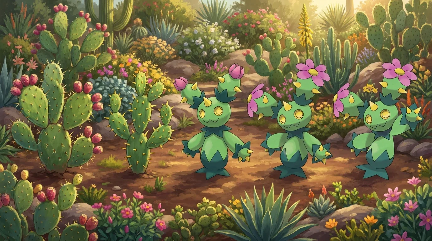 A prickly pear cactus turning into Maractus