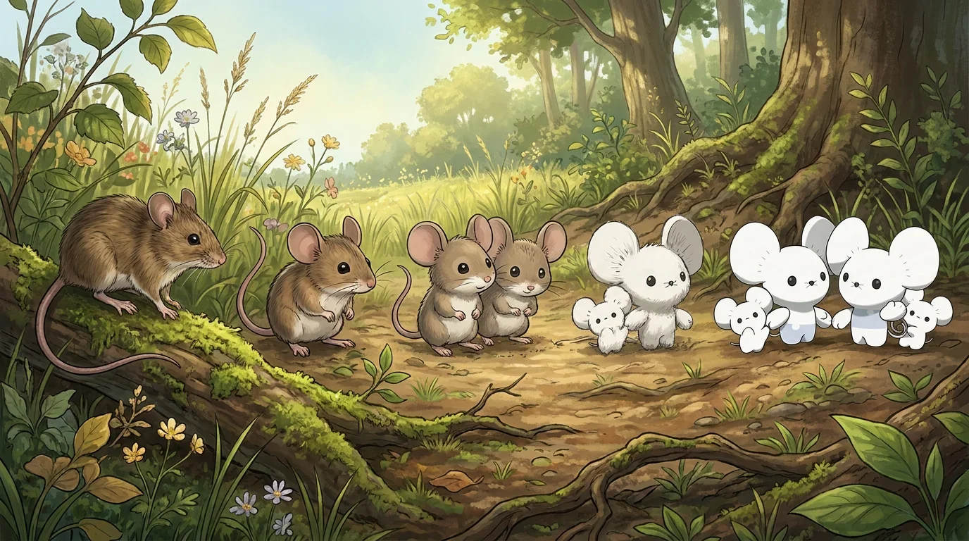 A house mouse turning into Maushold