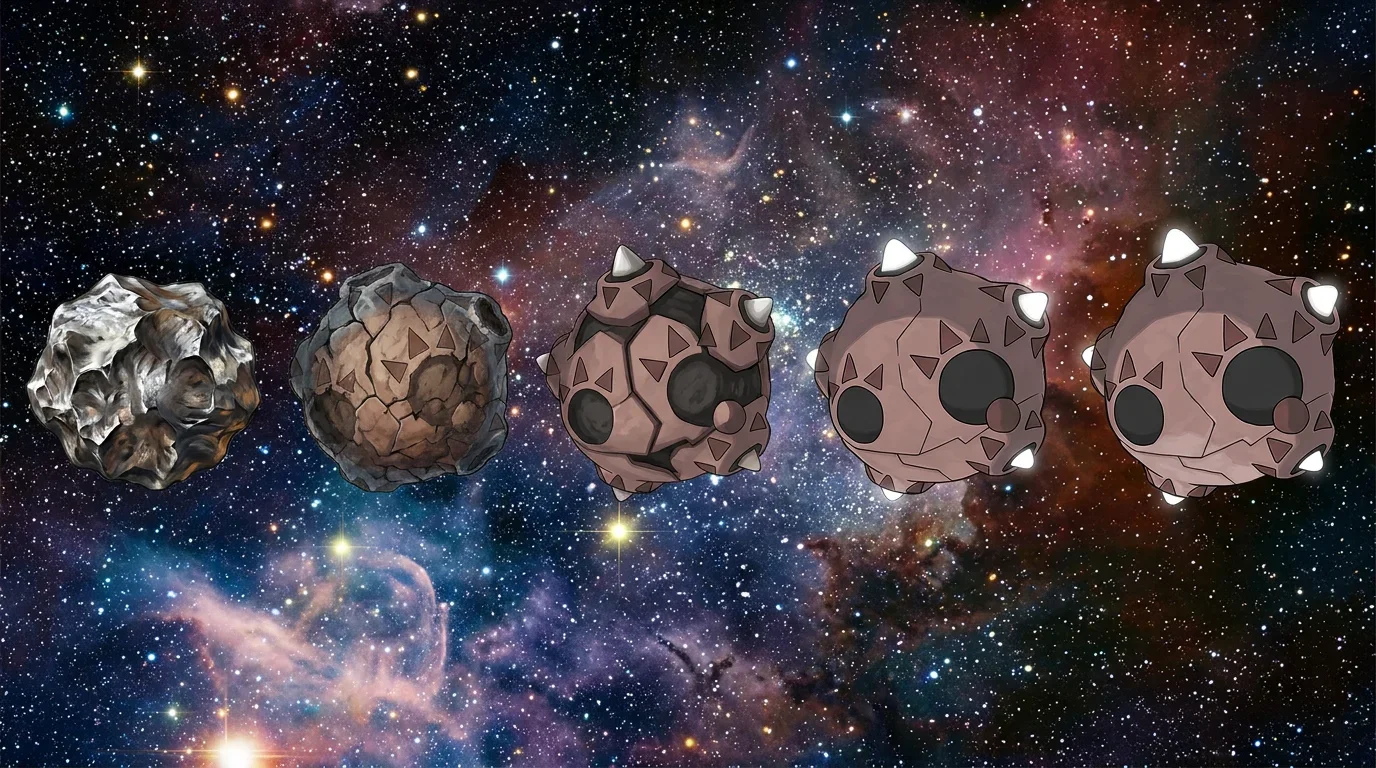 A iron meteorite turning into Minior