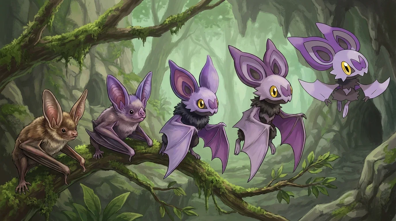 A long eared bat pup turning into Noibat