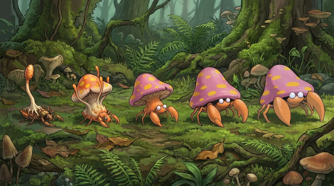 A cordyceps fungus turning into Parasect