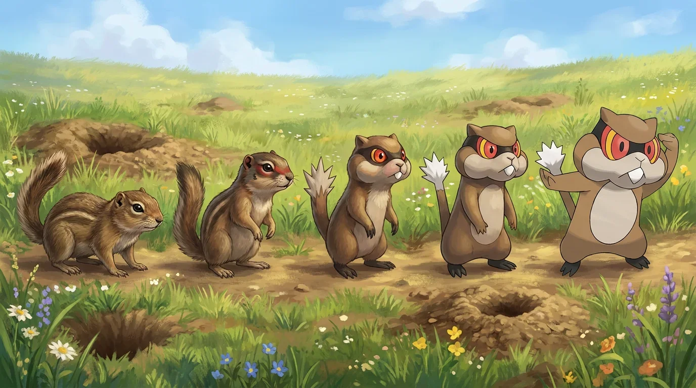 A young ground squirrel turning into Patrat