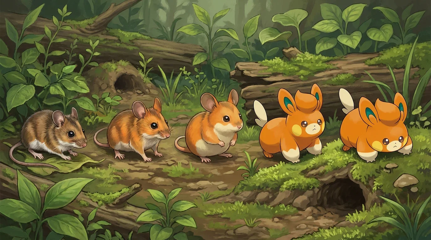 A young deer mouse turning into Pawmi