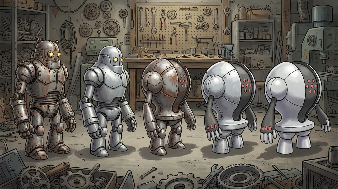 A riveted iron robot turning into Registeel