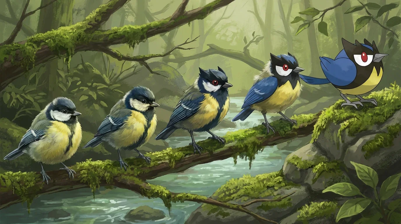 A great tit chick turning into Rookidee