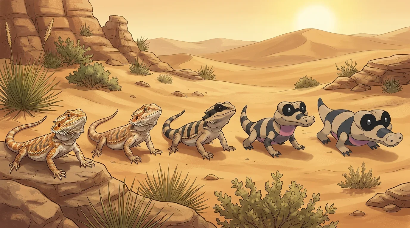 A young bearded dragon turning into Sandile