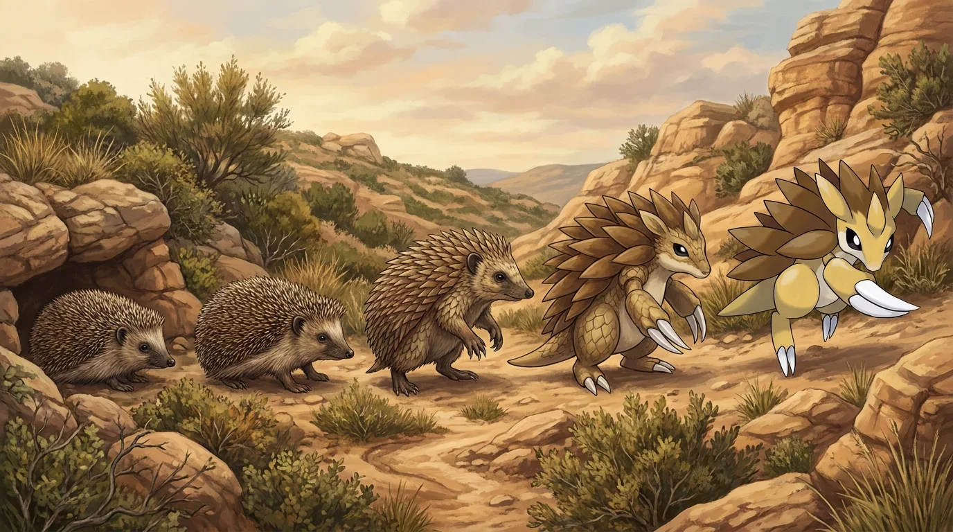 A european hedgehog turning into Sandslash