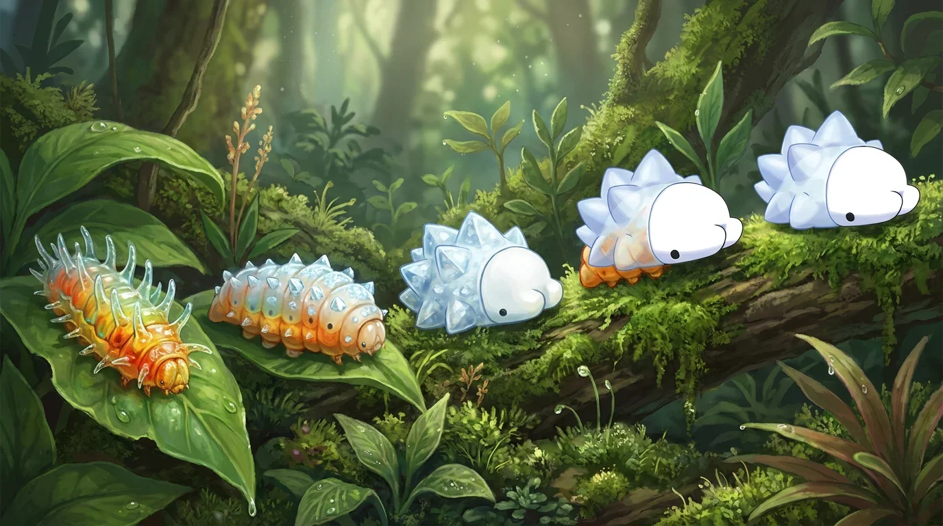 A jewel caterpillar turning into Snom