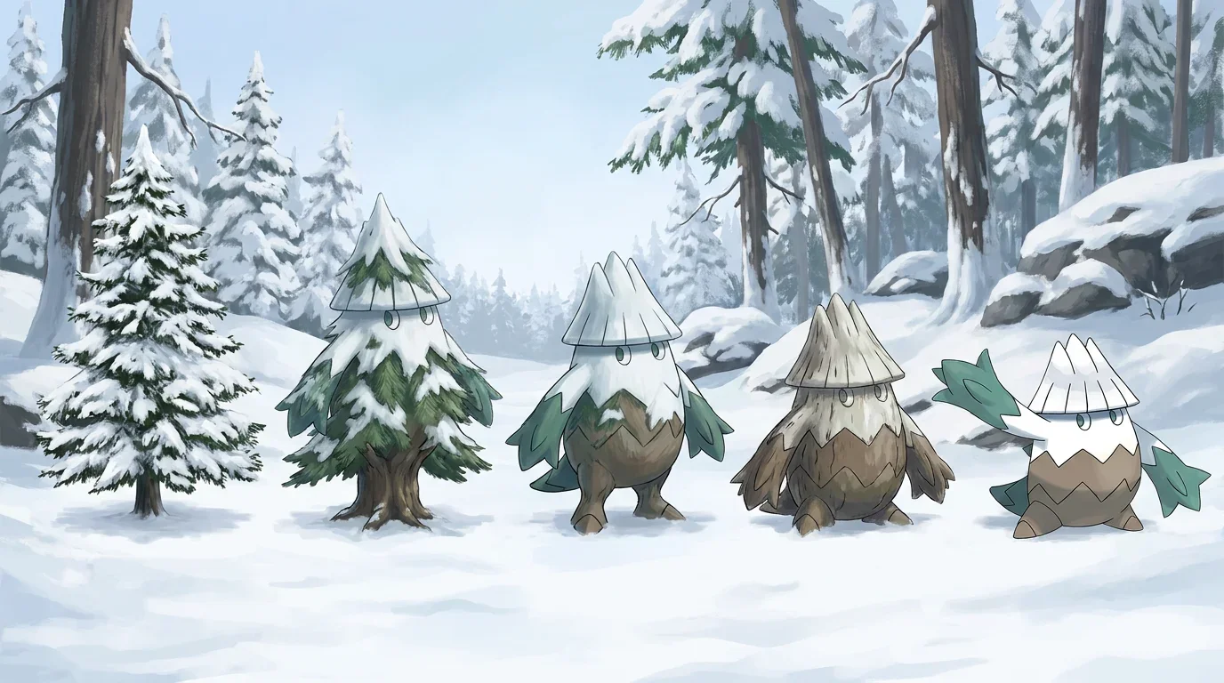A snow covered fir tree turning into Snover