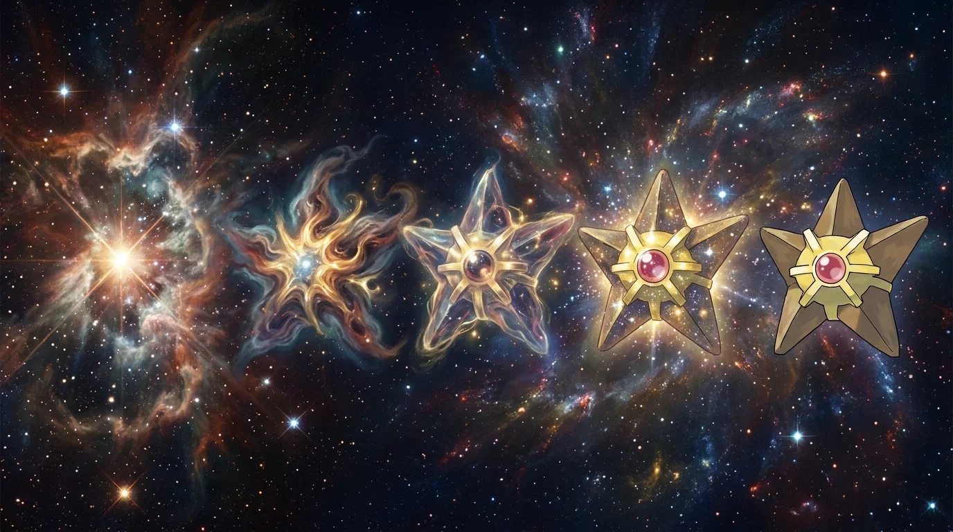 A starburst nebula turning into Staryu