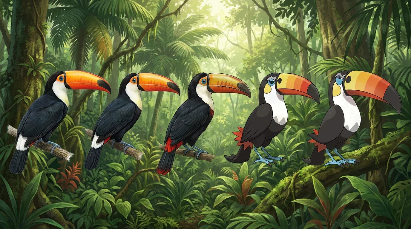A toco toucan turning into Toucannon