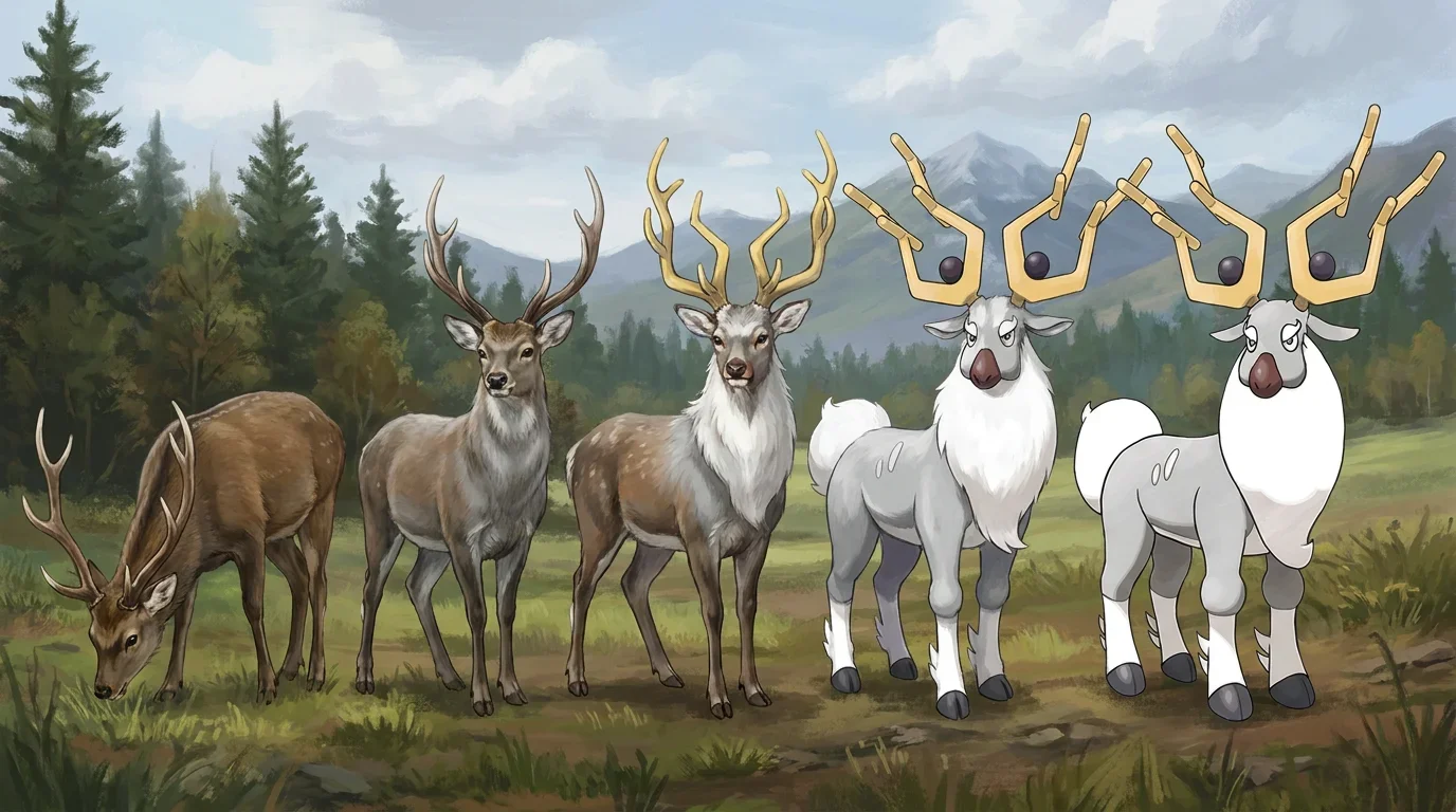 A yezo sika deer turning into Wyrdeer