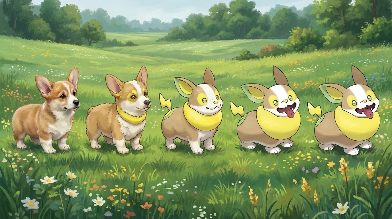A pembroke welsh corgi puppy turning into Yamper