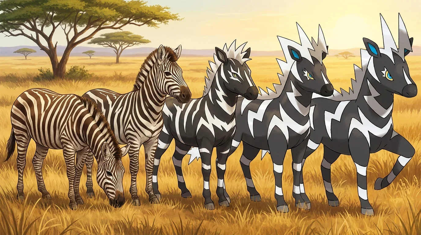 A plains zebra turning into Zebstrika