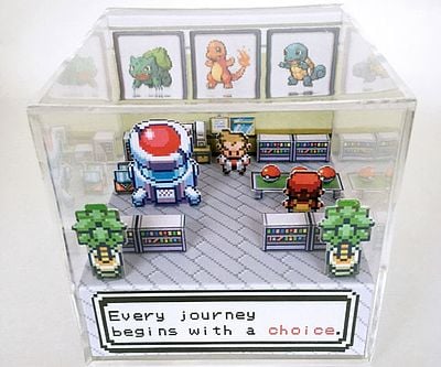 Pokemon 3D Diorama Cube