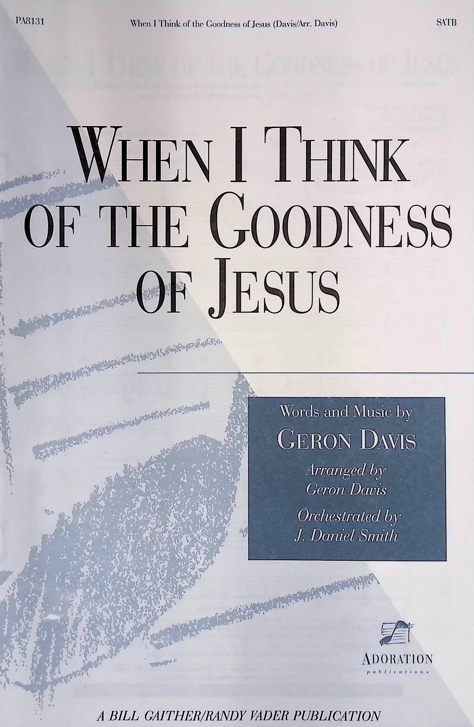 When i think of the goodness of jesus full score and instrumental parts