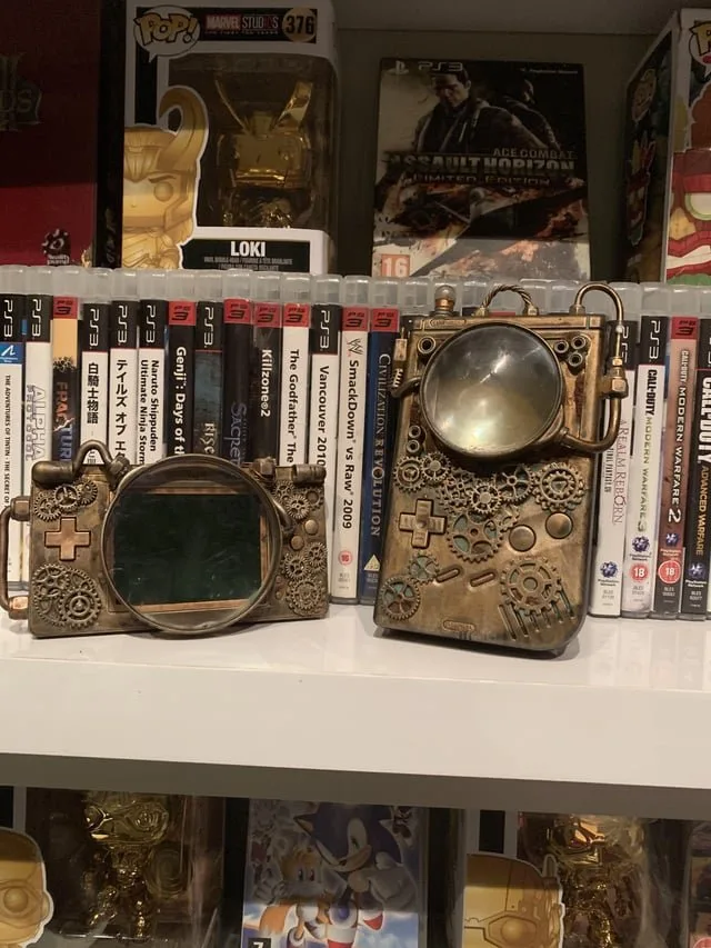 Steampunk-style Game Boy Macro and Game Boy DMG
