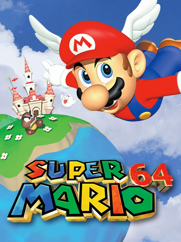 Super Mario 64 box art, North America