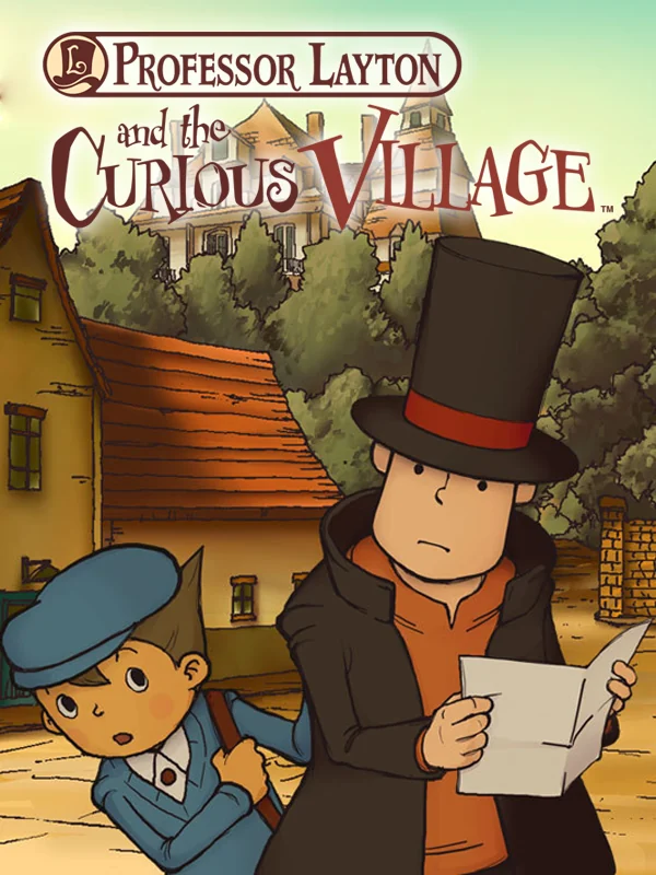 Professor Layton and the Curious Village box art, North America