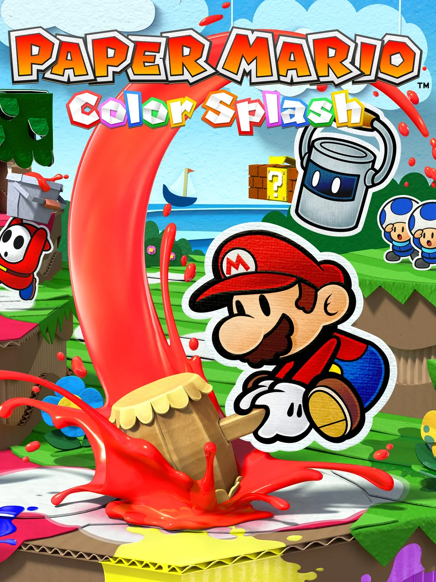 Paper Mario: Color Splash box art, North America