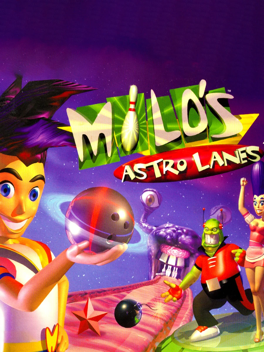 Milo's Astro Lanes box art, North America