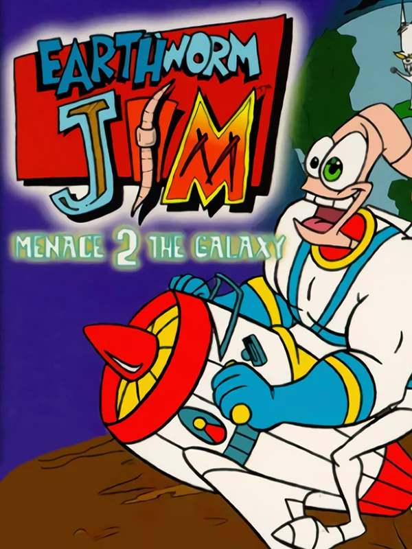 Earthworm Jim: Menace 2 the Galaxy box art, North America