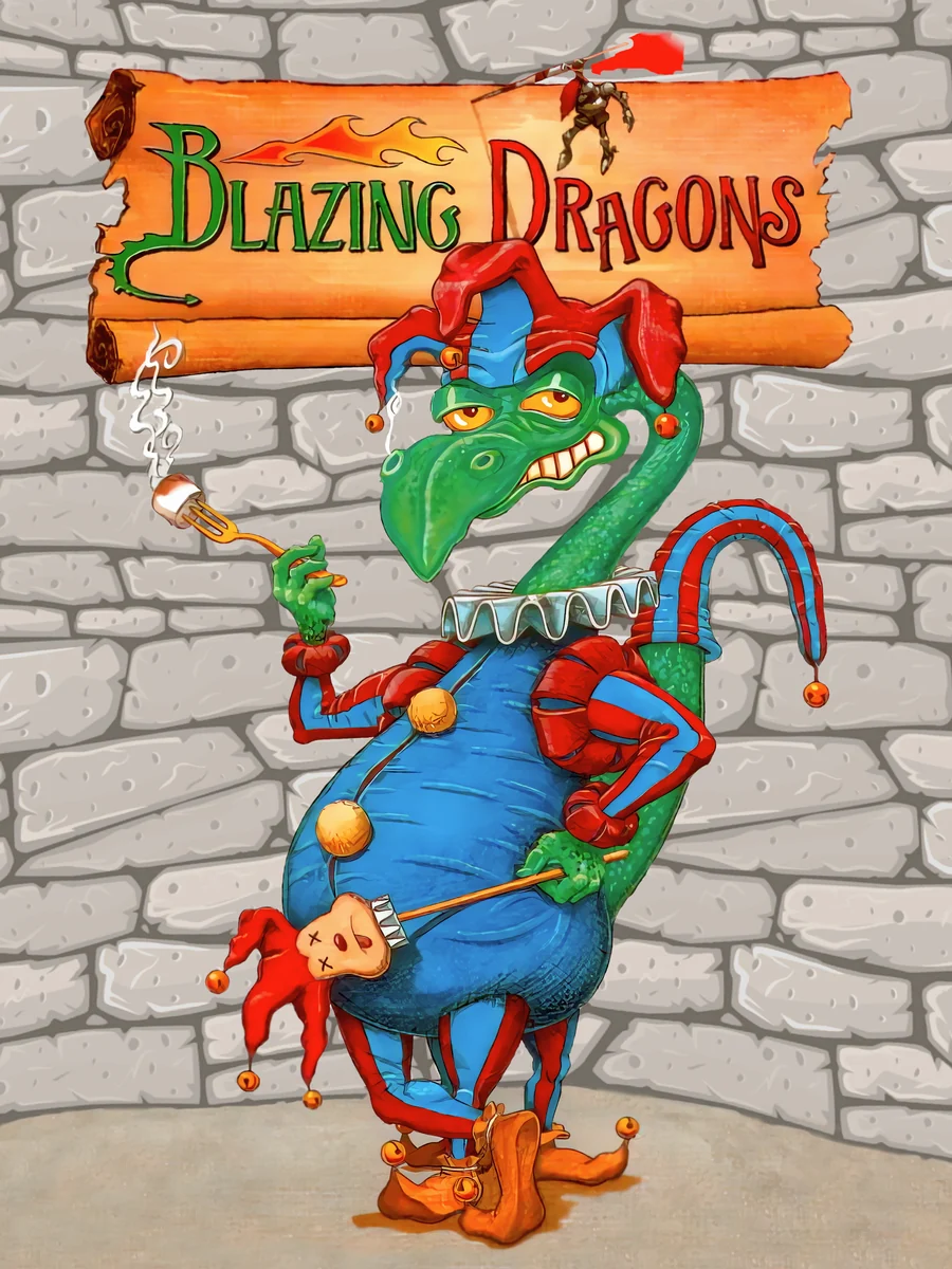 Blazing Dragons box art, North America