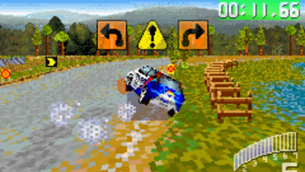 Colin McRae Rally 2.0 gameplay on Game Boy Advance