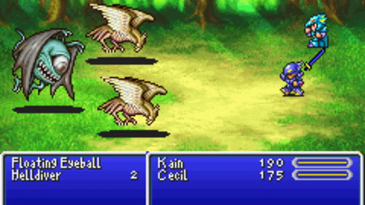 Final Fantasy IV Advance gameplay on Game Boy Advance