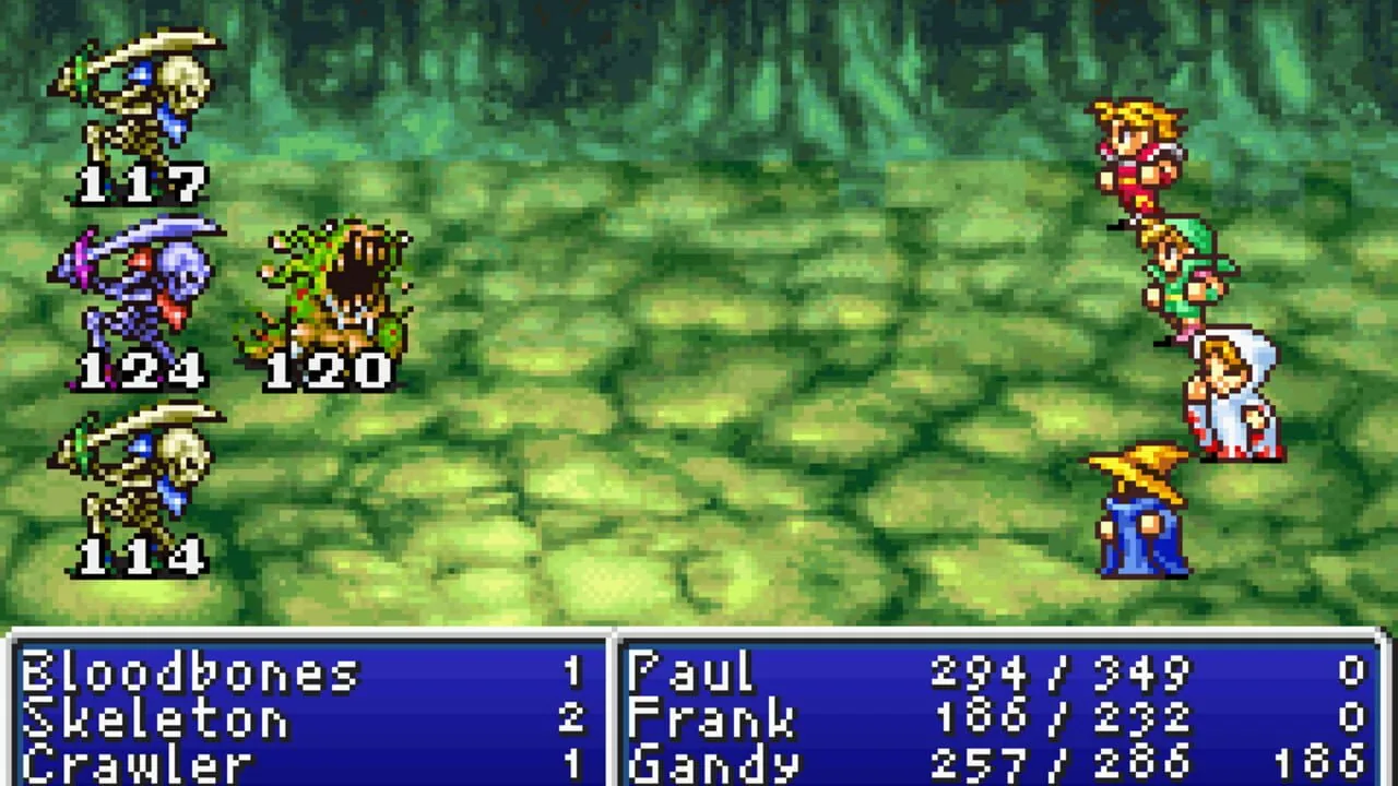 Final Fantasy gameplay on Game Boy Advance
