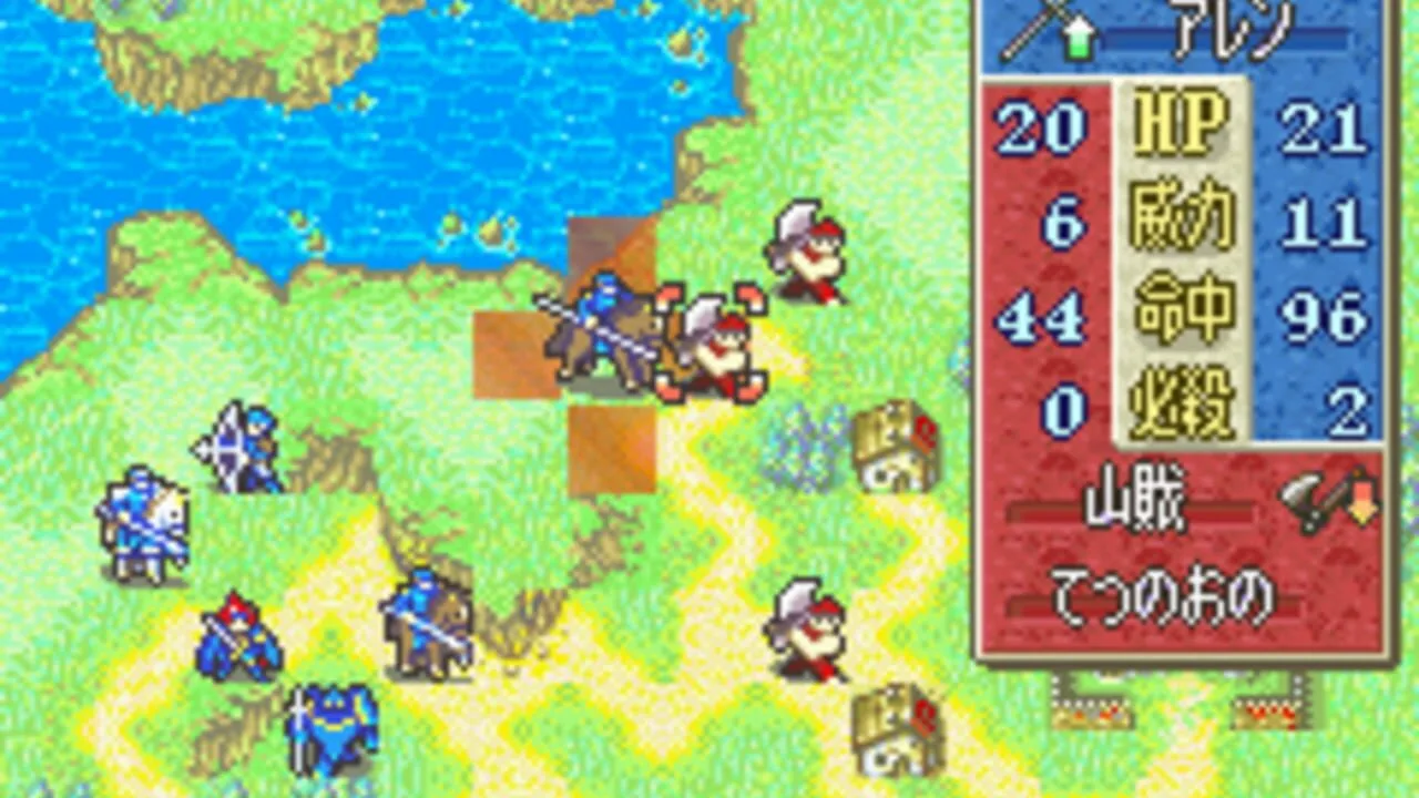 Fire Emblem: The Binding Blade gameplay on Game Boy Advance