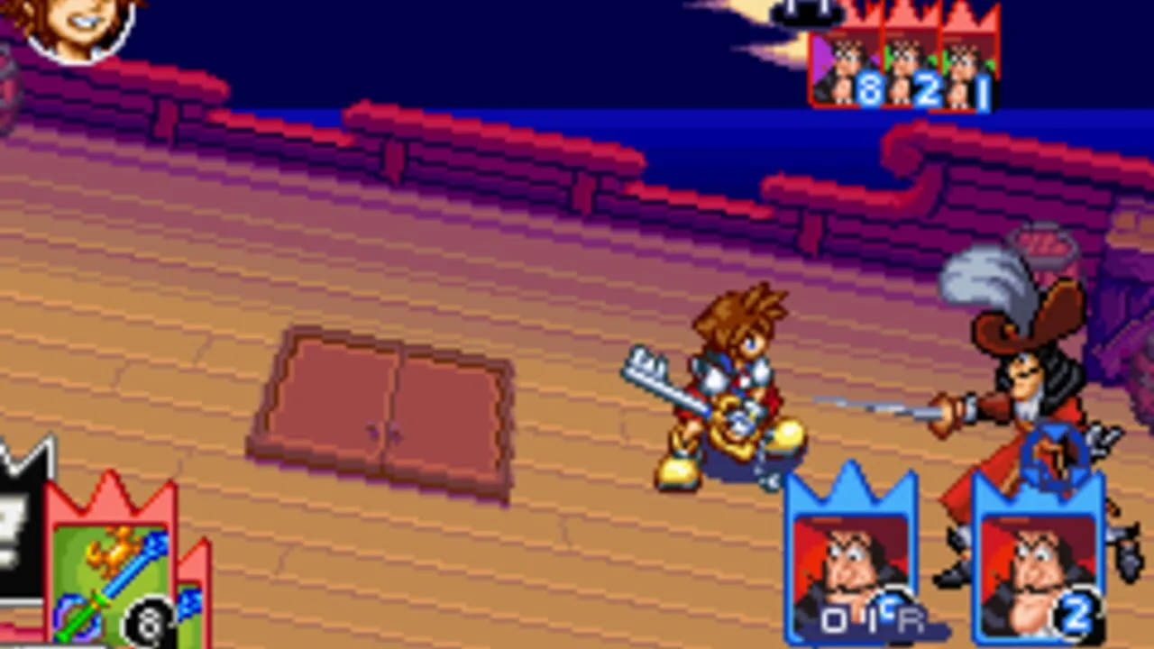 Kingdom Hearts: Chain of Memories gameplay on Game Boy Advance