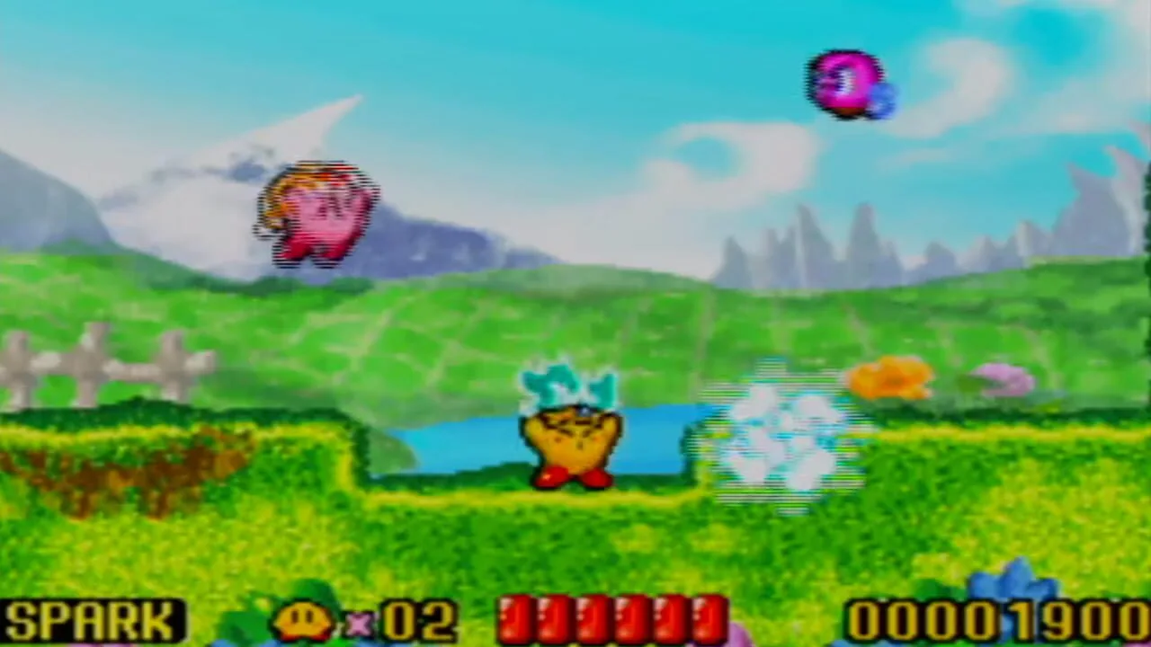 Kirby: Nightmare in Dream Land gameplay on Game Boy Advance