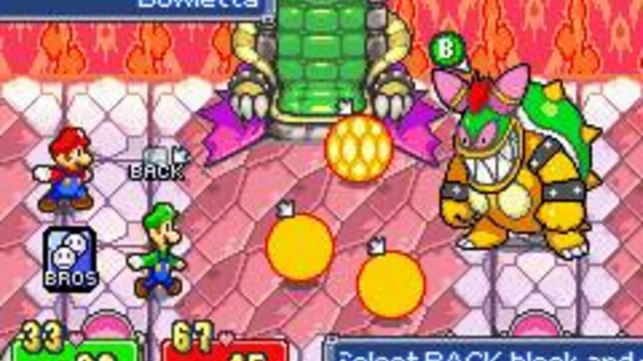 Mario & Luigi: Superstar Saga gameplay on Game Boy Advance