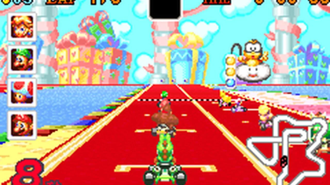 Mario Kart: Super Circuit gameplay on Game Boy Advance