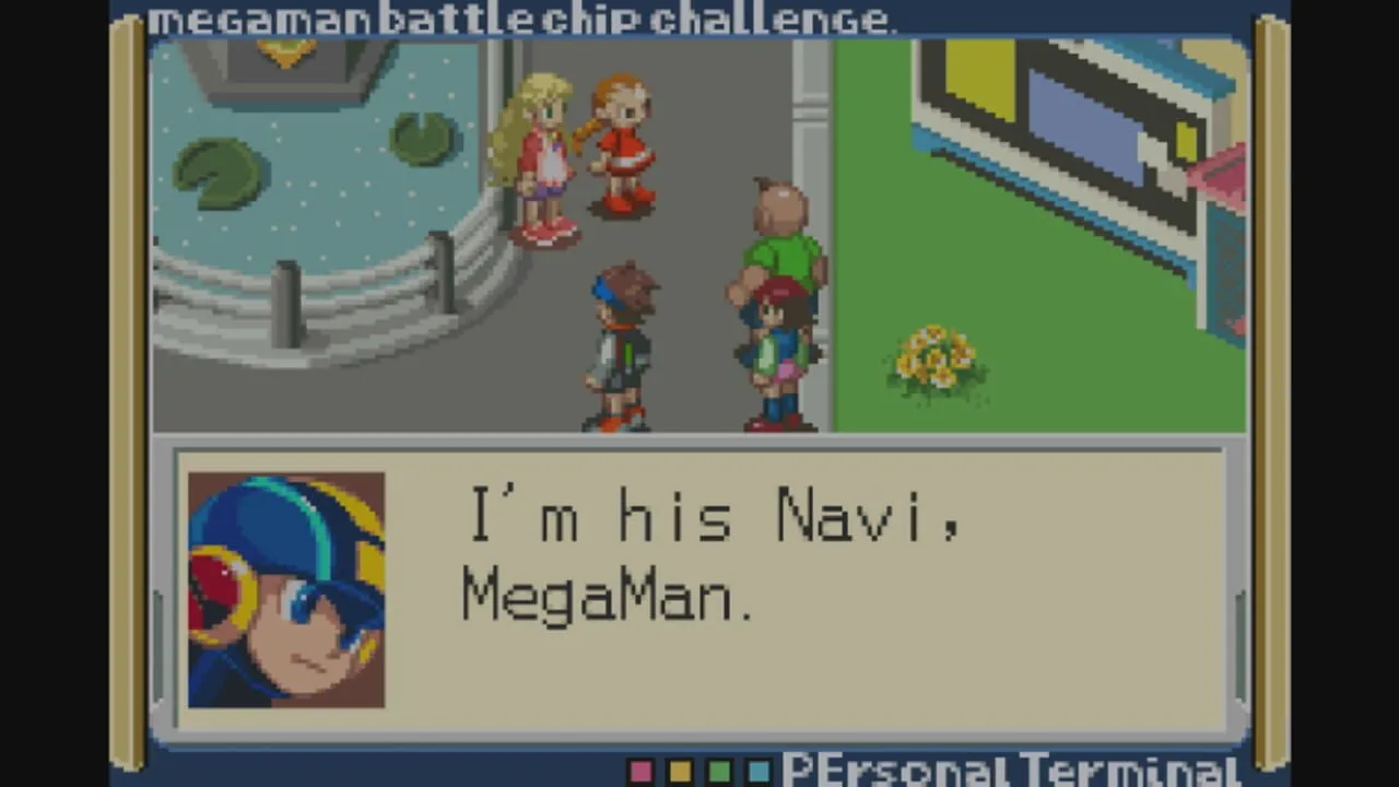 Mega Man Battle Chip Challenge gameplay on Game Boy Advance